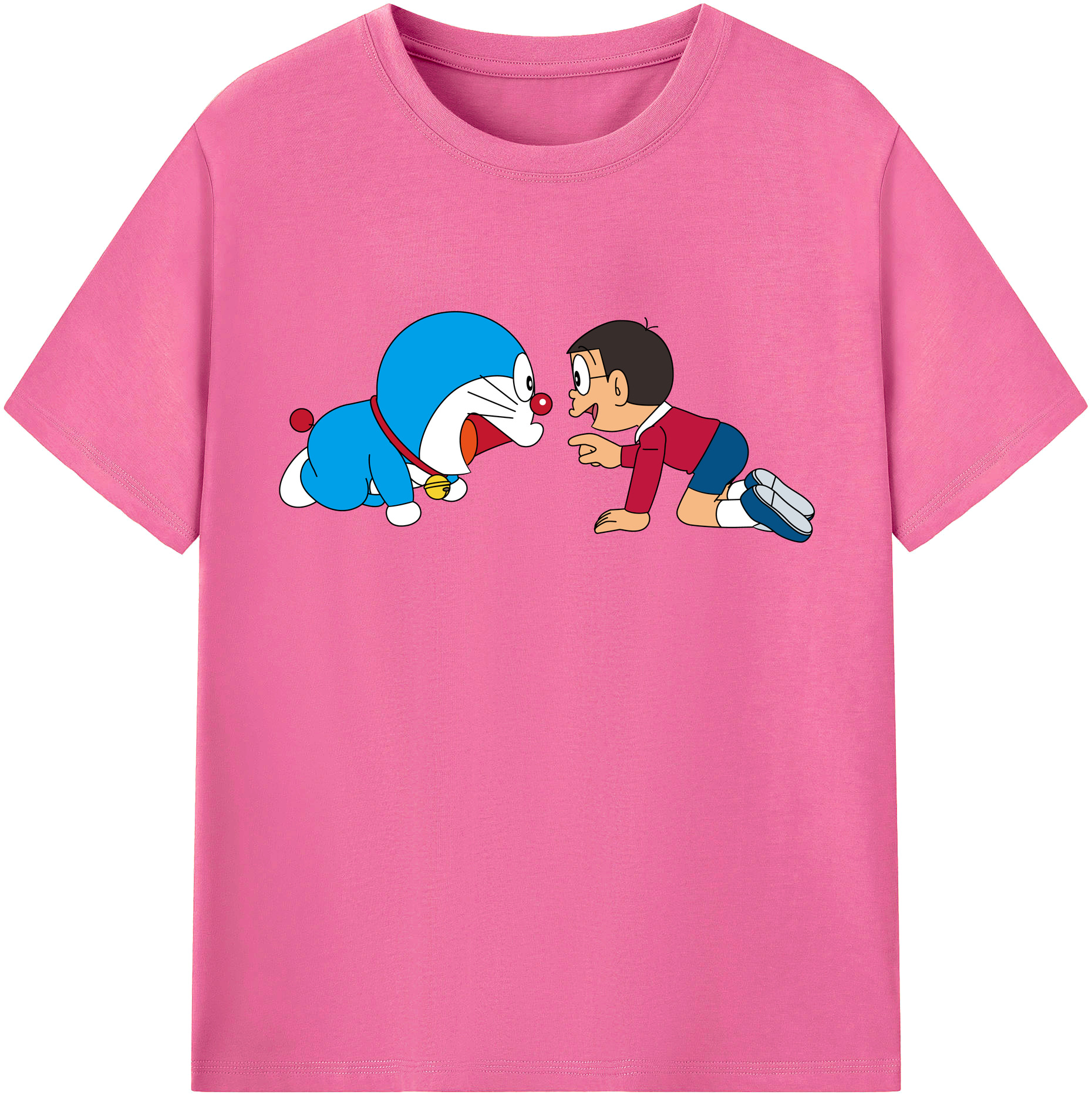 （画像用） ドラえもん 野比 のび太 Doraemon Nobita Nobi レディースカジュアルプリントTシャツ（綿100％）